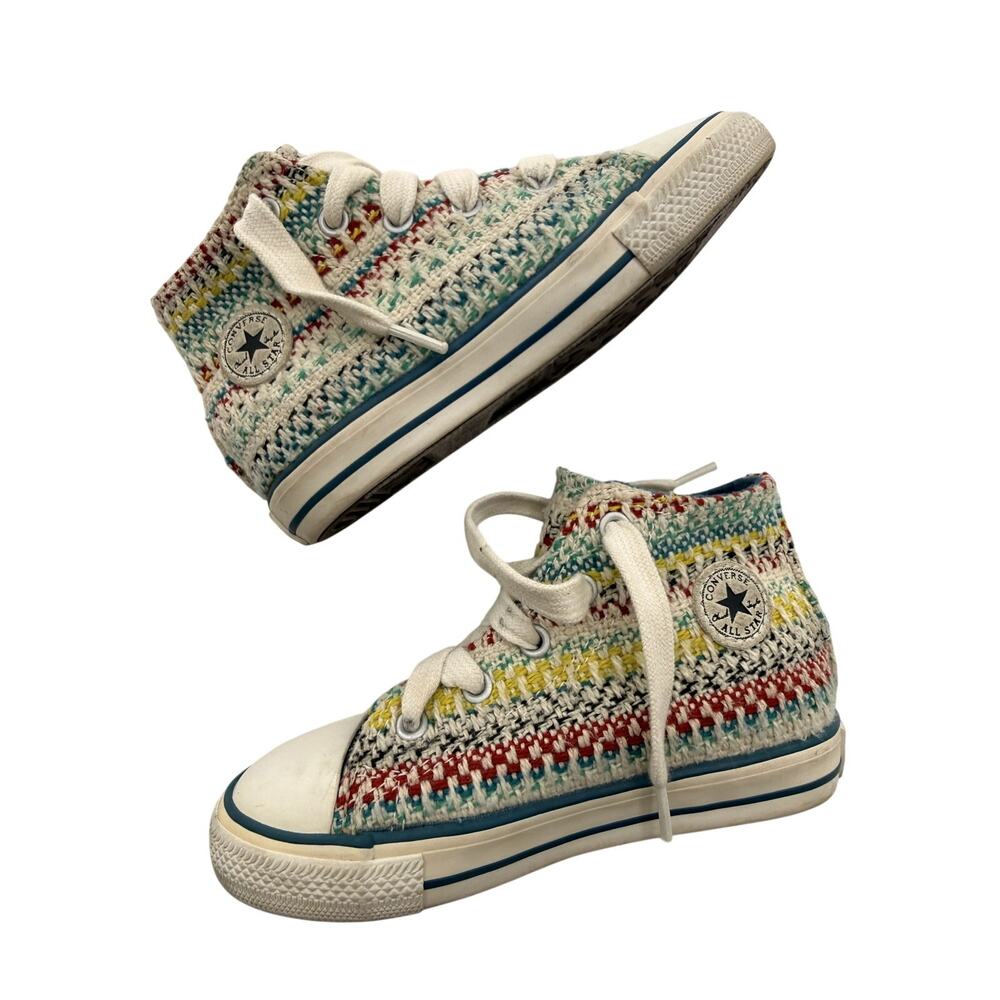 Converse Chuck Taylor All Star Knit High Top Sneakers Youth Size 9 Shoes